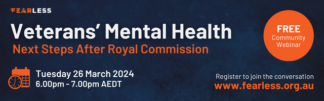 Veterans’ Mental Health Next Steps After Royal Commission