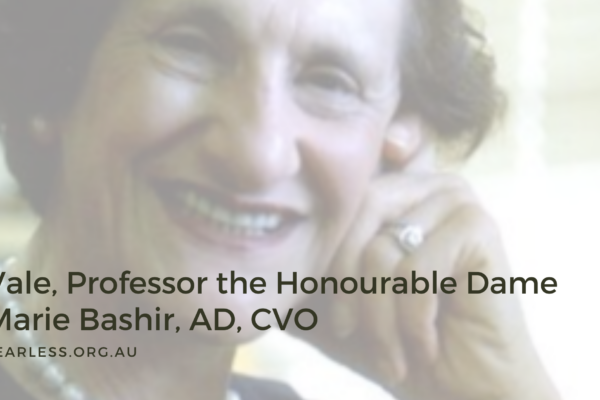Vale, Professor the Honourable Dame Marie Bashir, AD, CVO